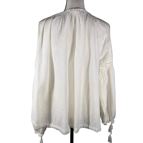 Doen Cream Blouse with Tassels - Picture 7 of 12